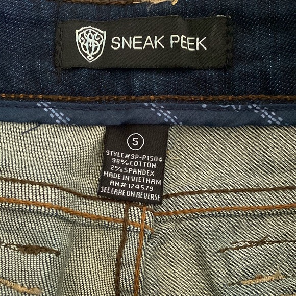 Sneak Peek low rise, wide legs Jean dark color - Picture 13 of 14